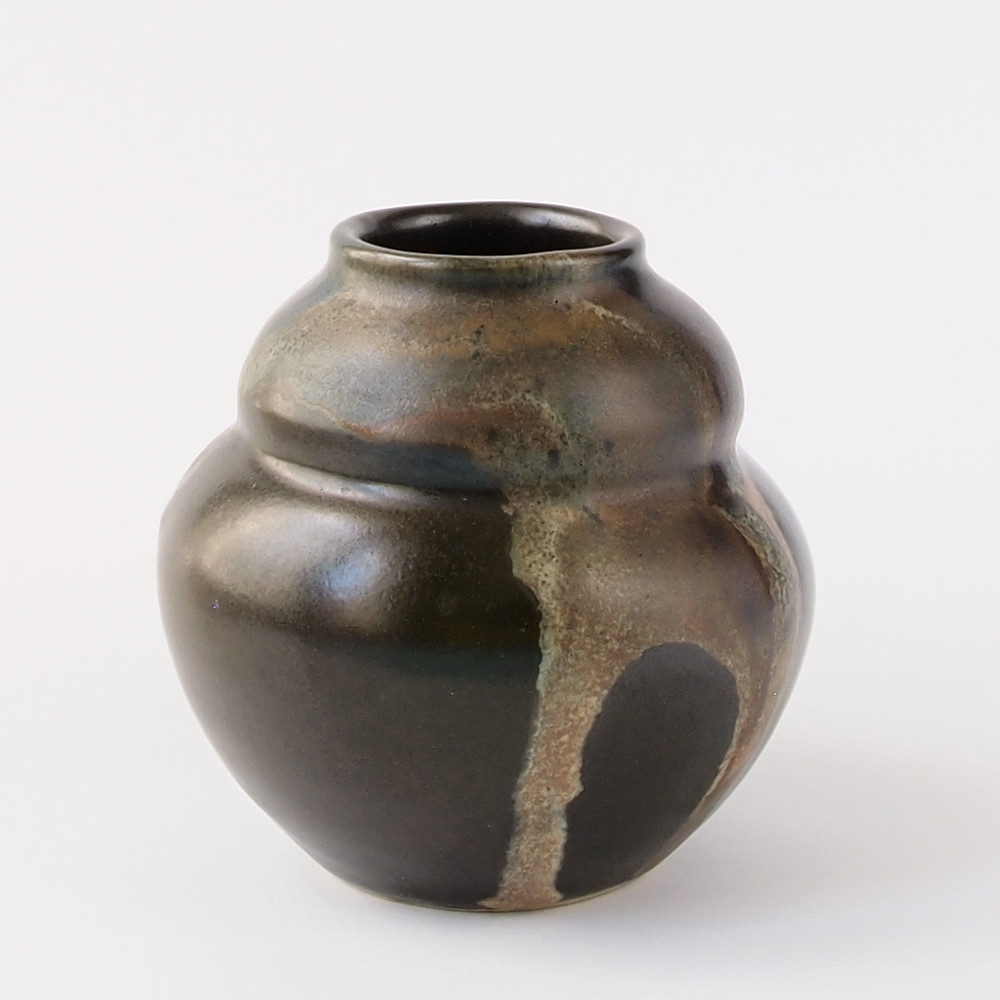 Jean POINTU (* 1843, † 1925) – Braune Vase mit Blau (École de Carriès) - Studiokeramik – Bild 4