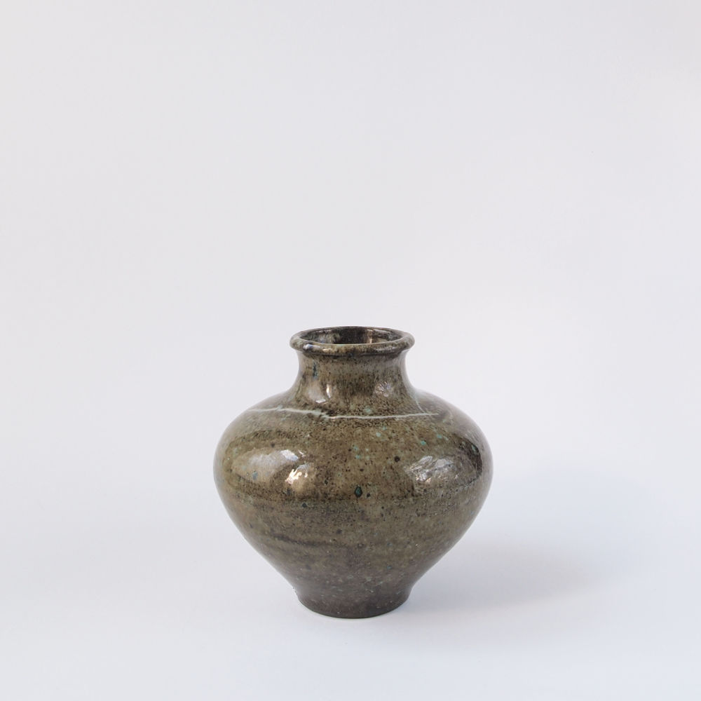 Otto MEIER (* 1903, † 1996) – Vase Grün und Türkis - Studiokeramik – Bild 3