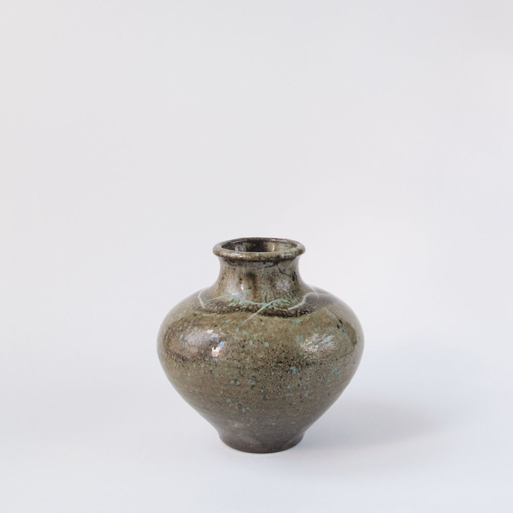 Otto MEIER (* 1903, † 1996) – Vase Grün und Türkis - Studiokeramik – Bild 4