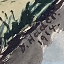 Cuadro de artista con firma desconocida (acuarela) - Imagen 2