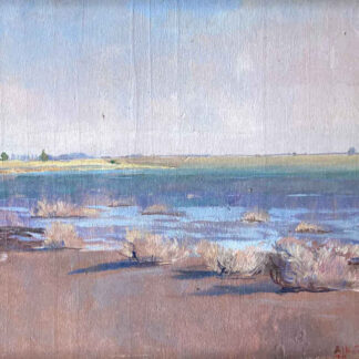 Albert Jakob WELTI (* 1894, † 1965) – Sulle rive del Vaccares (Camargue) – Dipinto a olio