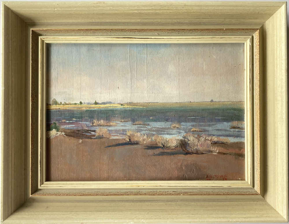 Albert Jakob WELTI (* 1894, † 1965) – On the Banks of the Vaccares (Camargue) – Oil painting - Image 2