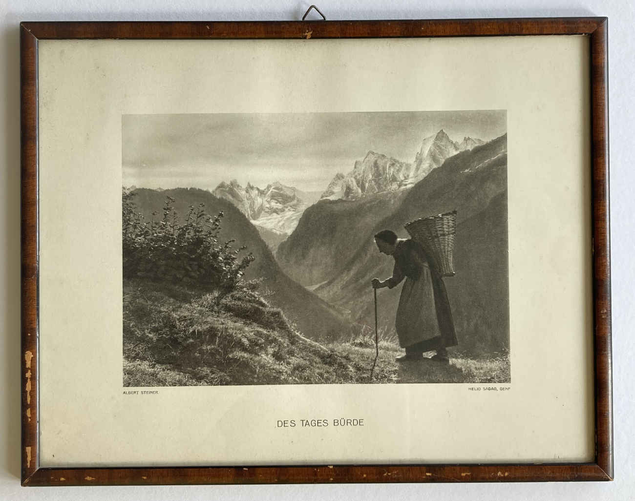 Albert Steiner Kunstfotografie Druck Des Tages Bürde von Helio Sadag, Genf.