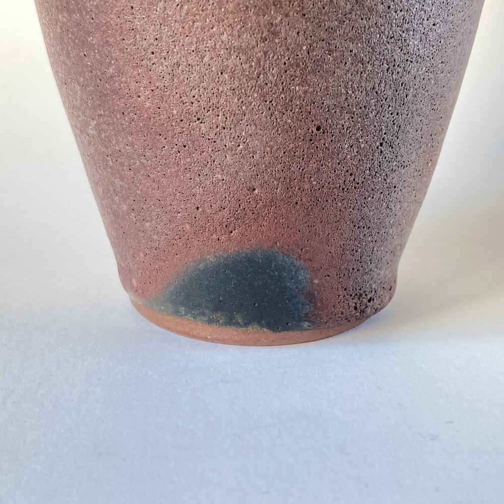 Albrecht HOHLT (* 1928, † 1960) – Vase pourpre (réparation à la laque de laiton selon la technique du kintsugi) – Céramique d'atelier – Image 6