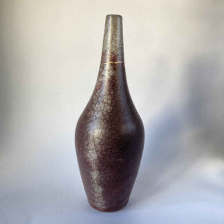 Albrecht HOHLT (* 1928, † 1960) – Vase pourpre (réparation à la laque de laiton selon la technique du kintsugi) – Céramique d'atelier