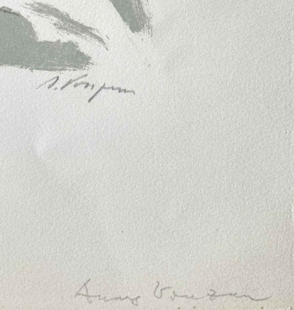 Anny VONZUN (* 1910, † 1990) - Chat sur le rebord d'une fenêtre - Lithographie couleur – Image 4