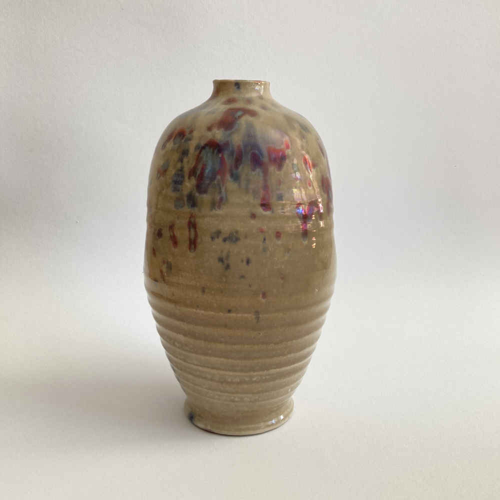Arnulf HOLL (* 1908, † 1984) - Jarrón con esmalte brillante y panza hundida - cerámica de taller - Imagen 2