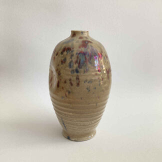 Arnulf HOLL (* 1908, † 1984) - Vase with Luster Glaze and Pressed-in Belly - Studio Pottery
