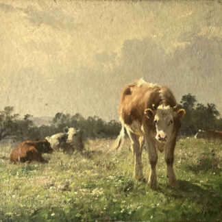 Aymar PEZANT (* 1846, † 1916) – Mucche – Dipinto a olio