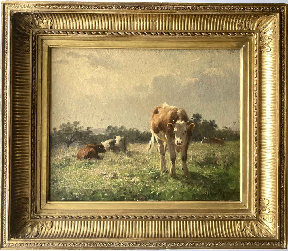 Aymar PEZANT (* 1846, † 1916) - Kühe - Ölgemäle – Bild 2