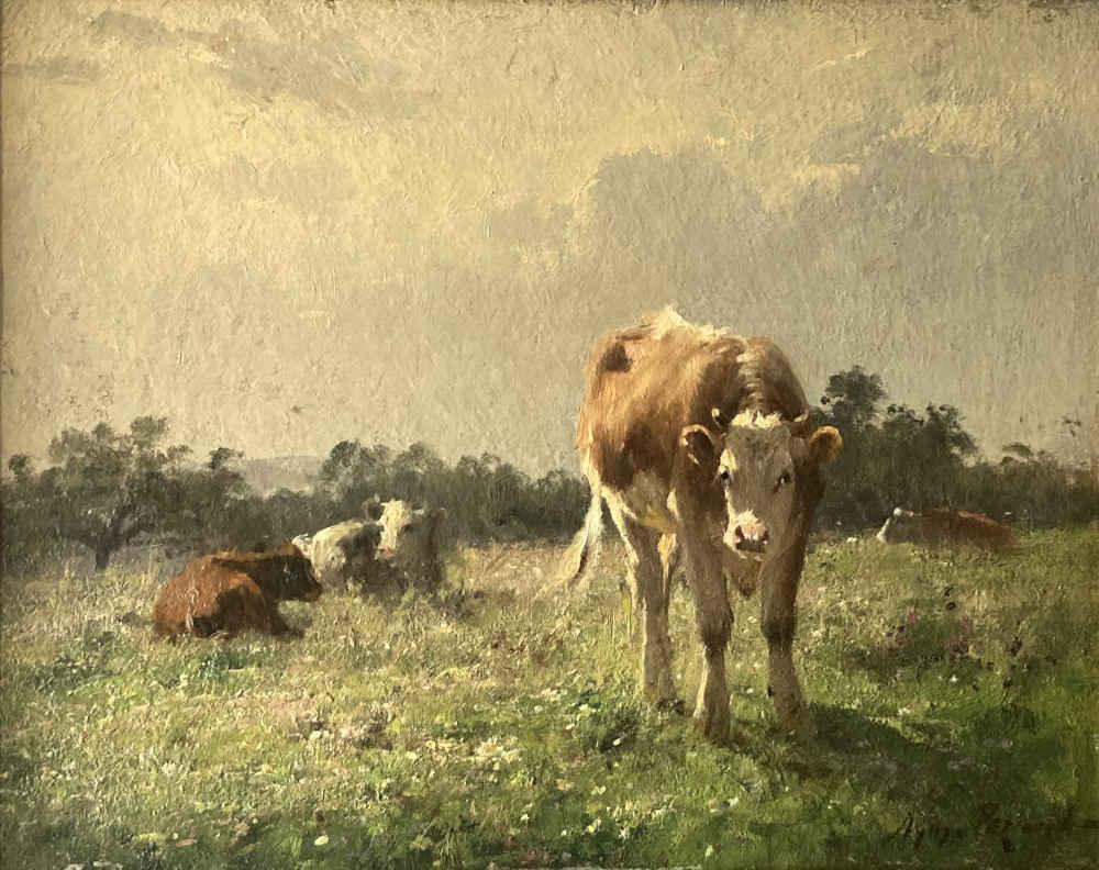 Aymar PEZANT (* 1846, † 1916) – Vacas – Óleo