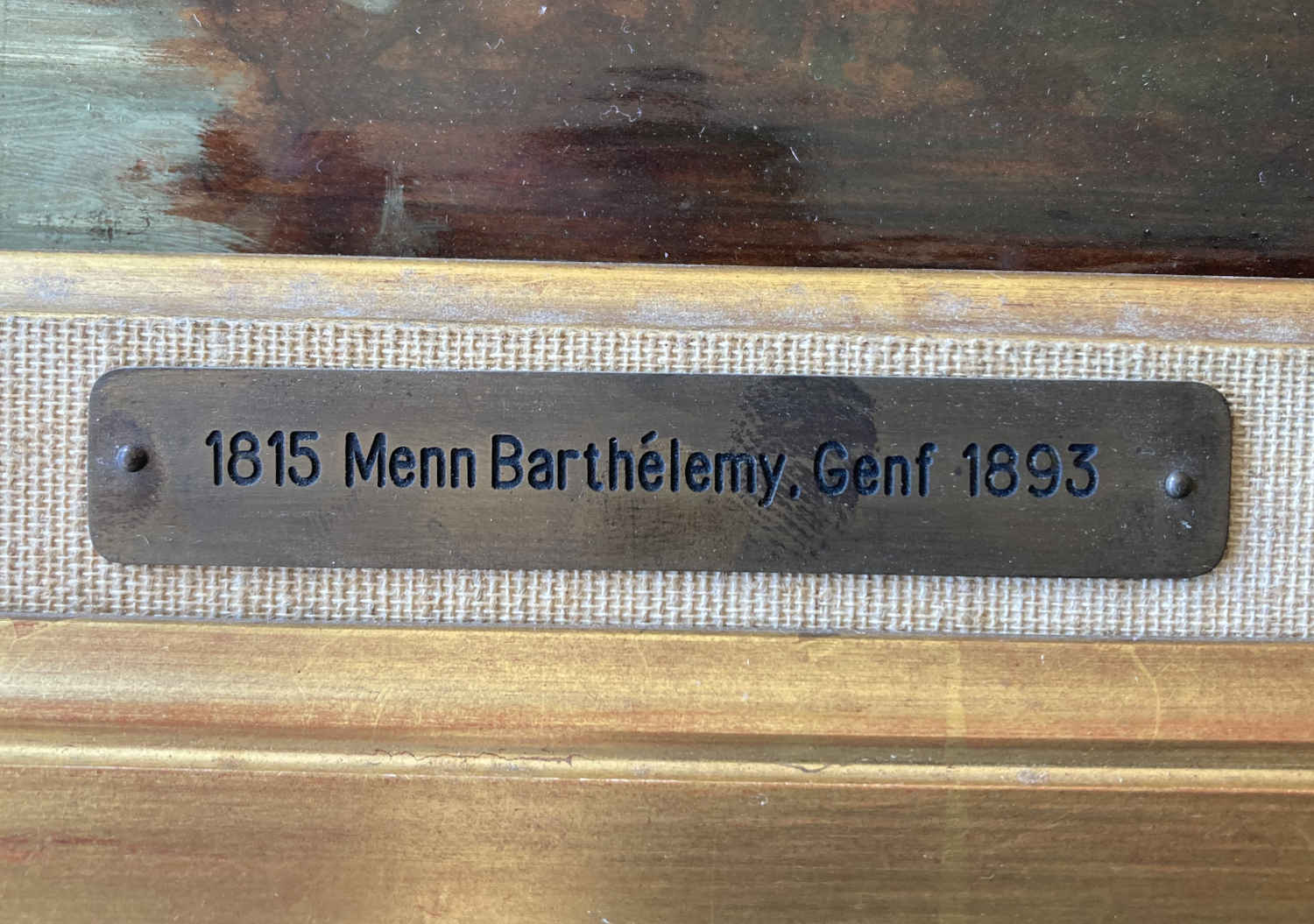 Barthélemy MENN (* 1815, † 1893) - Flusslandschaft - Ölgemälde – Bild 3