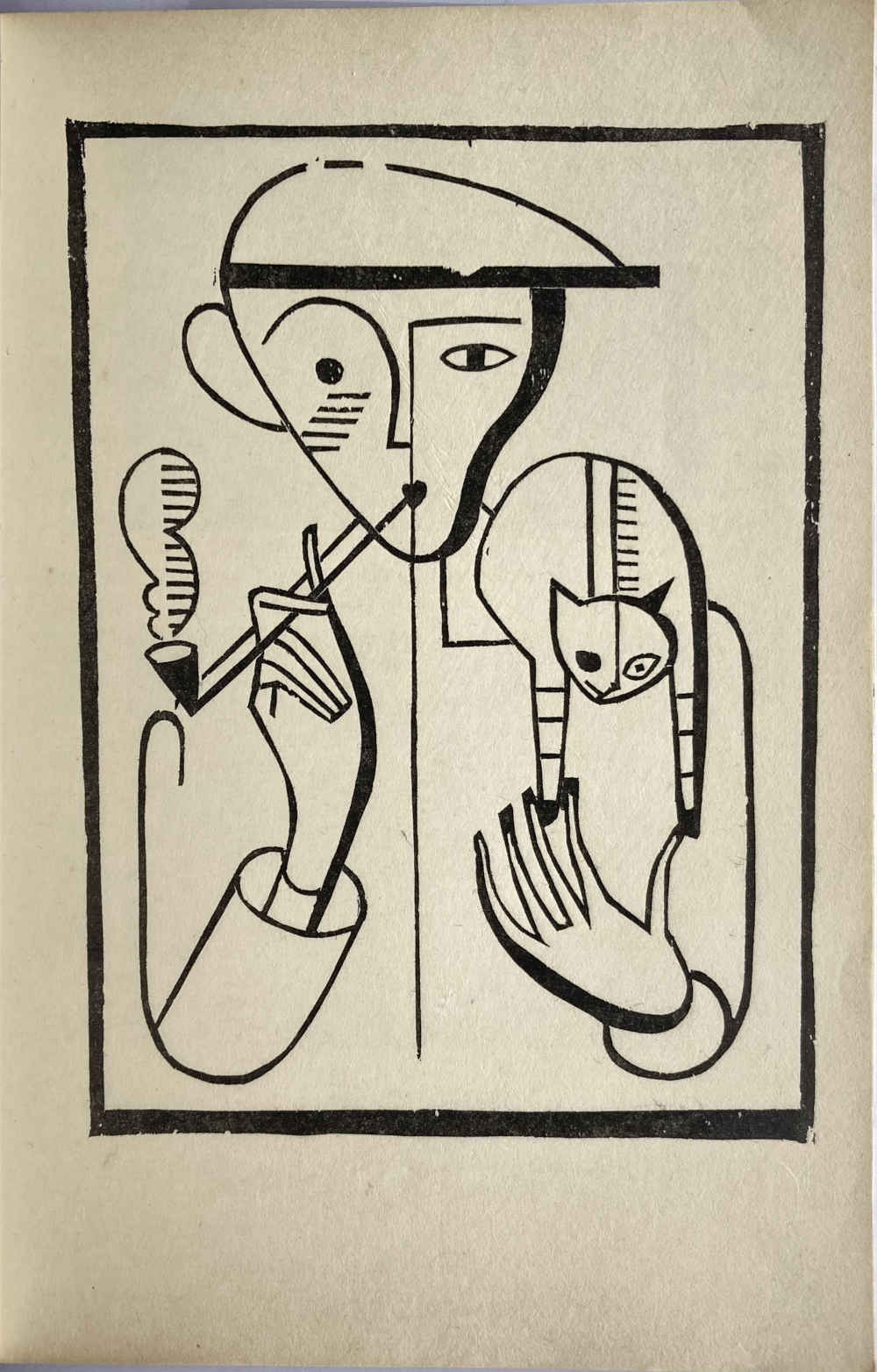 Buch: Otto Lindig "Sigill. Blätter für Buch und Kunst." - mit Holzschnitt "Raucher (Otto Lindig)" von Gerhard Marcks