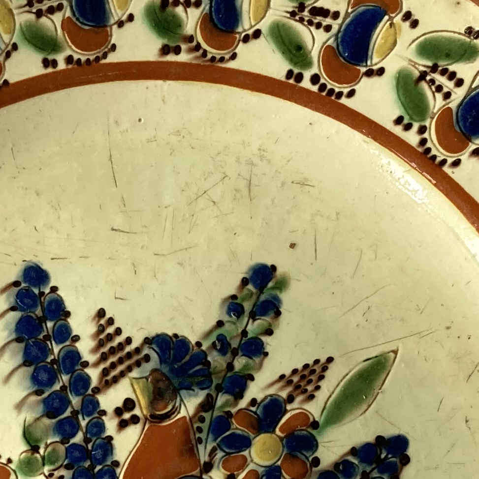 Ceramica Tipo Heimberger - Piatto con motivo di uccello - immagine 5