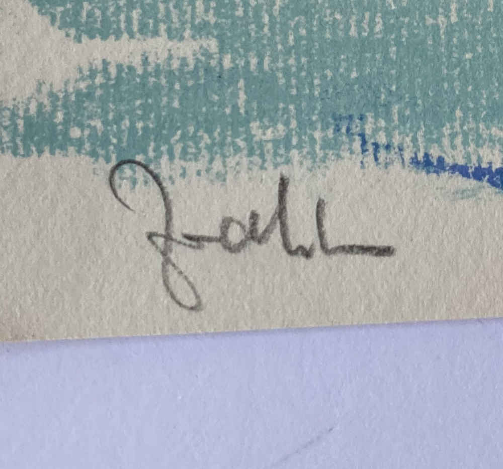 Christian ZWAHLEN (* 1904, † 1977) - Winterlandschaft in Blautönen - Druck – Bild 2