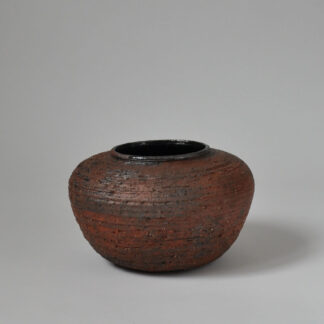 Clary von RUCKTESCHELL-TRUEB (* 1882, † 1969) - Jarrón marrón (sin esmaltar por fuera) - cerámica de taller