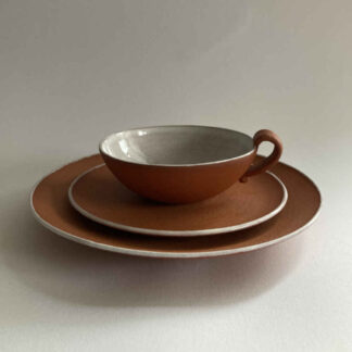 Clary von RUCKTESCHELL-TRUËB (* 1882, † 1969) - Couvert à thé - poterie d'atelier