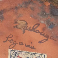 Signatur von Daniel Zuloaga: Zuloaga  Segovia.