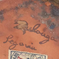 Signature de cerámique de Daniel Zuloaga : Zuloaga Segovia.