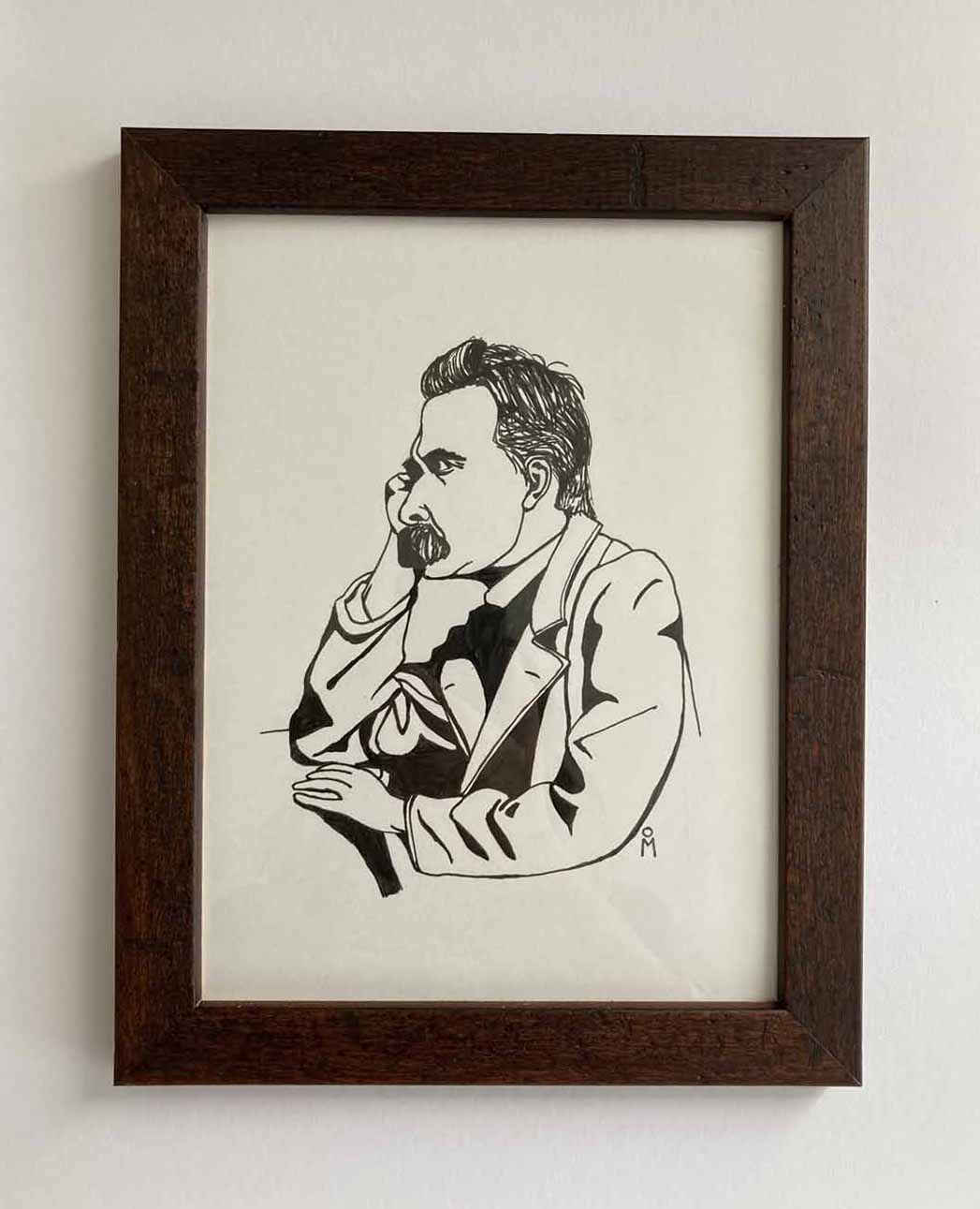 Mila VÁZQUEZ OTERO (* 1978) - Portrait of Friedrich Nietzsche (drawing in ink) - Image 2