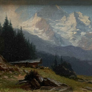 Eduard BÜHLER (* 1853, † 1909) – Jungfrau – Peinture à l'huile
