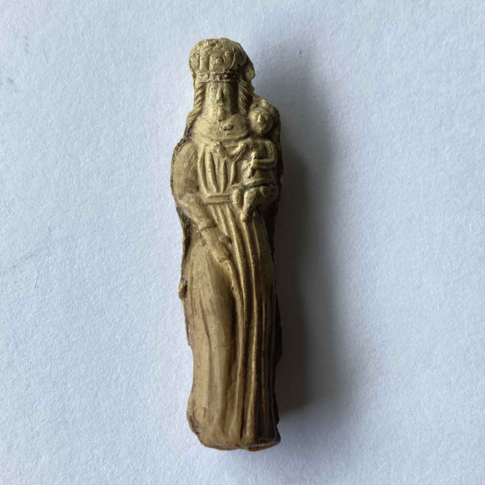 Einsiedeln-Schabmadonna mit zwei Raben auf der Rückseite