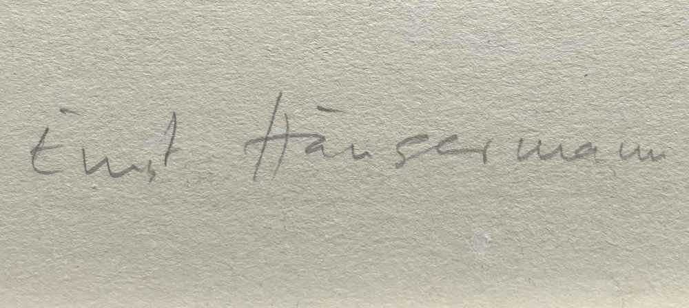 Signature of Ernst Häusermann: Ernst Häusermann.