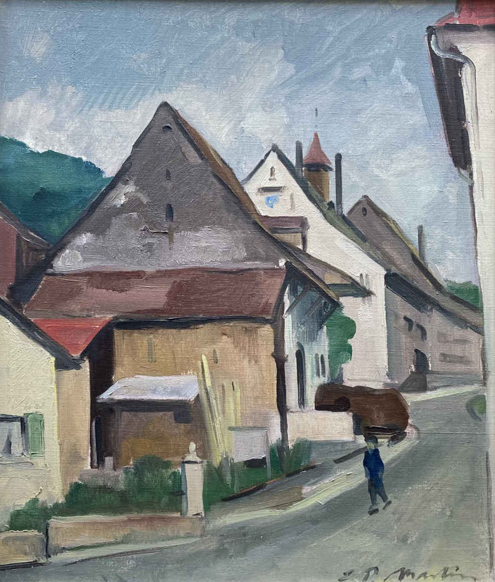 Ernst Peter MARTIN (* 1915 - † ?) - Image du rue - Peinture à l'huile