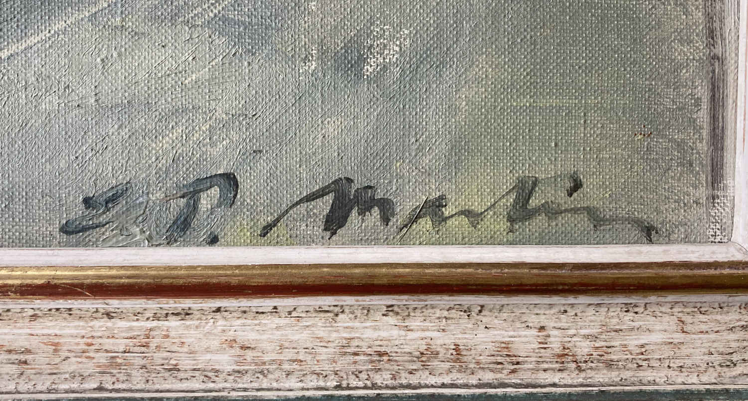 Ernst Peter MARTIN (* 1915 - † ?) - Image du rue - Peinture à l'huile – Image 3