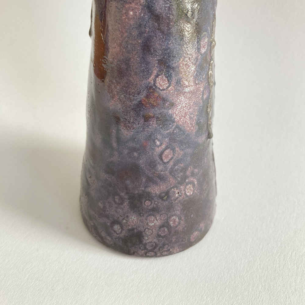 Eugène LION (* 1867, † 1945) - Jarrón morado - cerámica de taller - Imagen 5