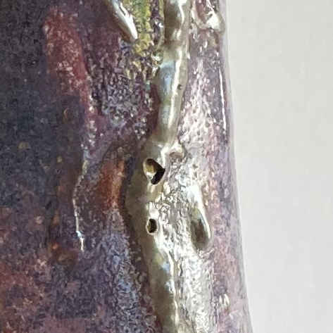 Eugène LION (* 1867, † 1945) - Jarrón morado - cerámica de taller - Imagen 6