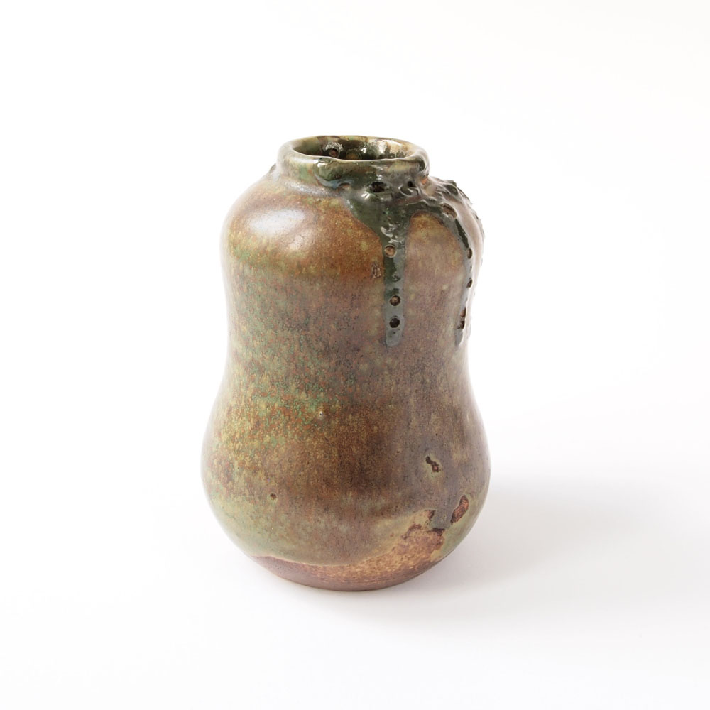 Eugène LION (* 1867, † 1945) - Vase en forme de citrouille de style Art nouveau - poterie d'atelier – Image 4