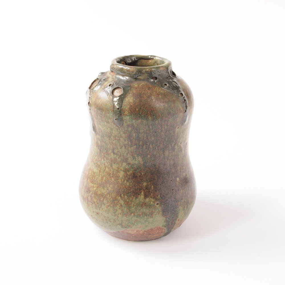 Eugène LION Calabash Vase Art Nouveau Style Studio Pottery