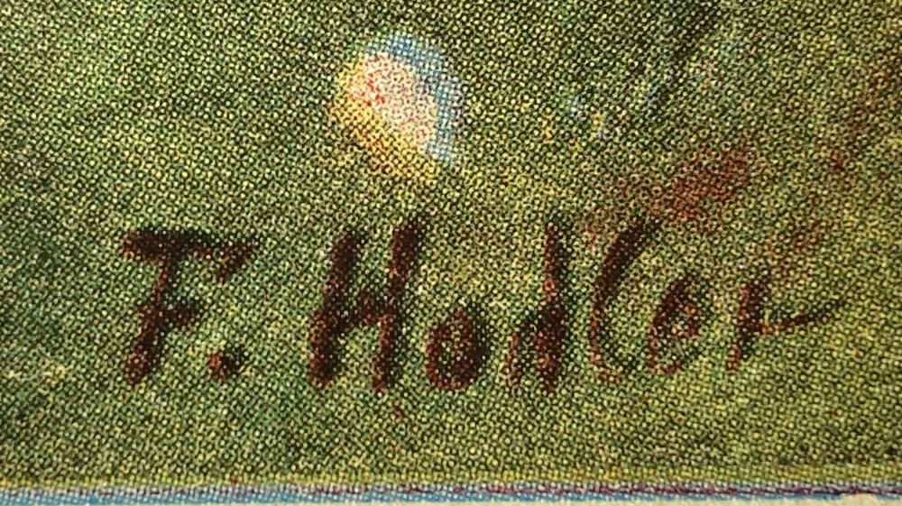 Ferdinand HODLER (* 1853, † 1918) - Frontespizio della rivista JUGEND (1920 n. 20) con la stampa de “Il silenzio della sera” - immagine 2