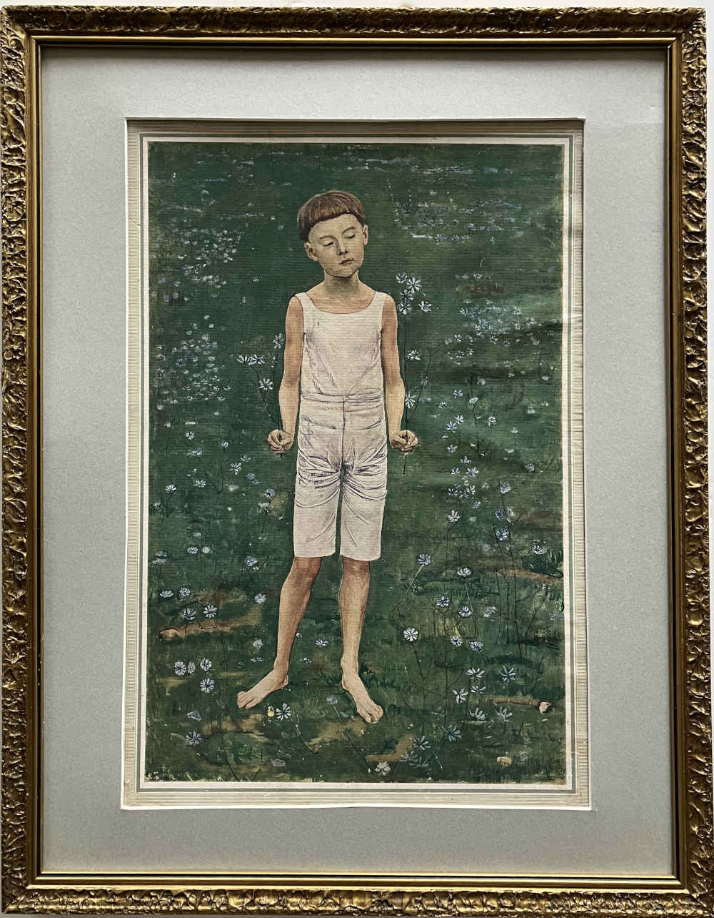 Ferdinand HODLER (* 1853, † 1918) – Ragazzo incantato – Stampa artistica - immagine 2
