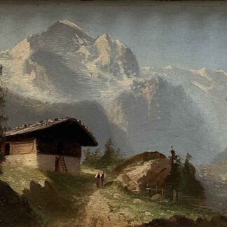 Ferdinand SOMMER (* 1822, † 1901) [zugeschrieben] - Hütte vor der Jungfrau - Vedutenmalerei
