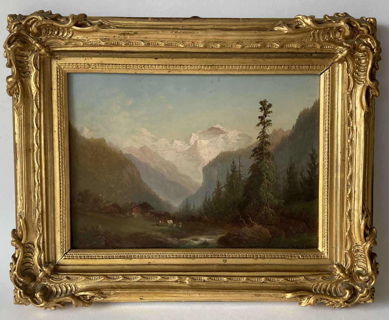 Ferdinand SOMMER (* 1822, † 1901) - Veduta del Eiger, Mönch y Jungfrau - Pintura veduta - Imagen 2