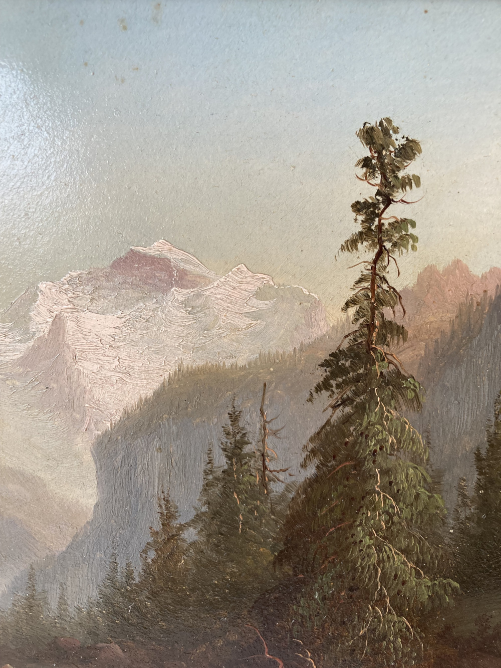 Ferdinand SOMMER (* 1822, † 1901) - Veduta del Eiger, Mönch y Jungfrau - Pintura veduta - Imagen 4