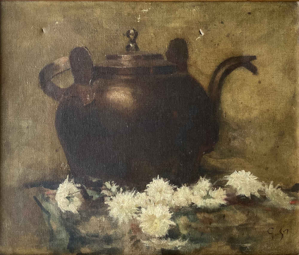 François-Adolphe GRISON (* 1845 - † 1914) - Teapot - Oil painting