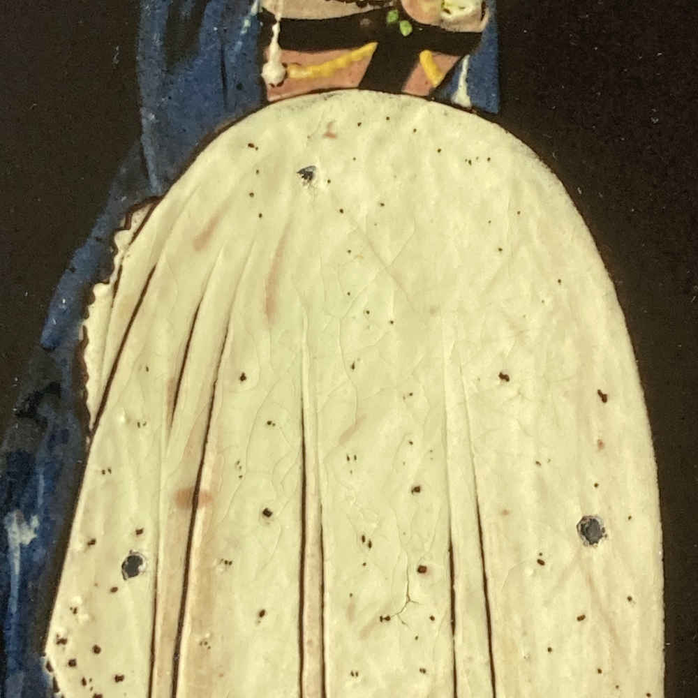 Friedrich Ernst FRANK (* 1862, † 1920) para Johann WANZENRIED - Plato con traje tradicional «Berna» en cerámica - Mayólica de Thun - Imagen 2