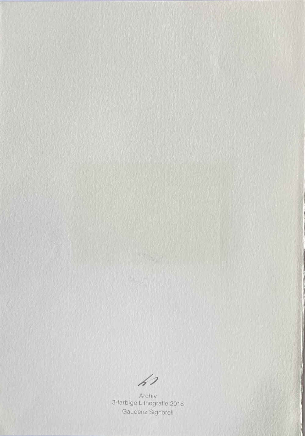 Gaudenz SIGNORELL (* 1950) - Luces de sala - Litografía - Imagen 3