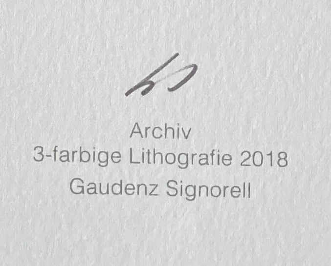 Gaudenz SIGNORELL (* 1950) - Luci di Stanza - Litografia - immagine 2