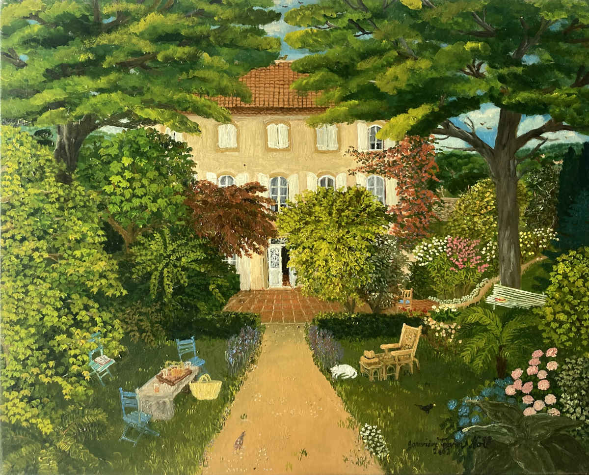 Geneviève TERVER-NOËL (* 1934) - In den Hügeln des Südens - Öl auf Leinwand