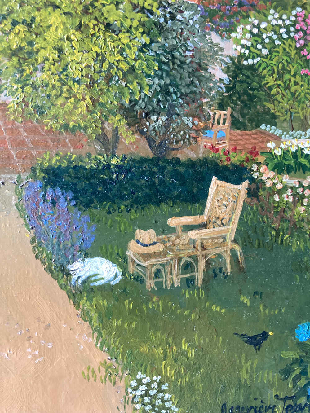 Geneviève TERVER-NOËL ( * 1934) – In the Hills of the South – Oil on canvas - Image 4