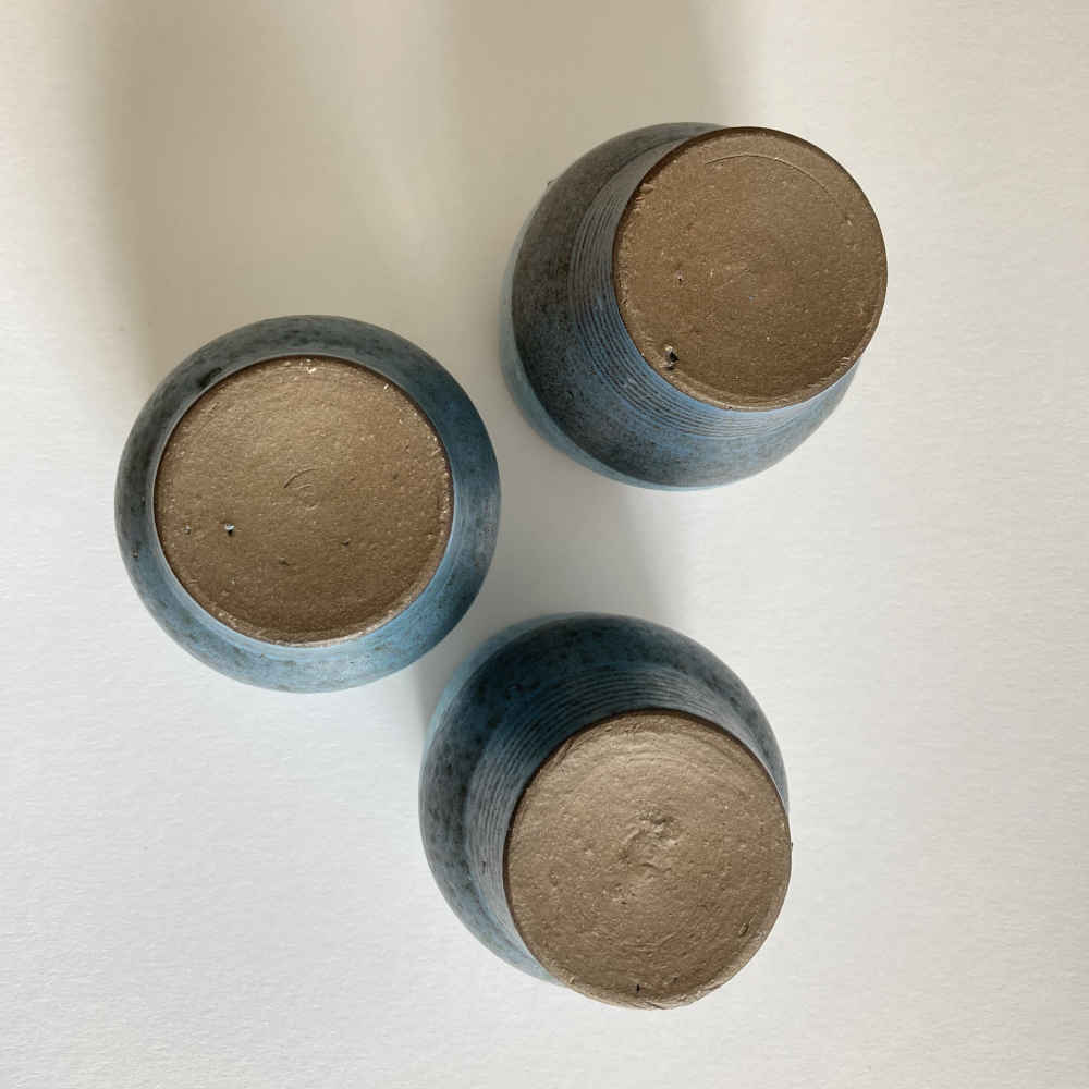 Gerda KÖRTING (* 1911, † 2000) - Cinq gobelets en céramique - poterie d'atelier – Image 10