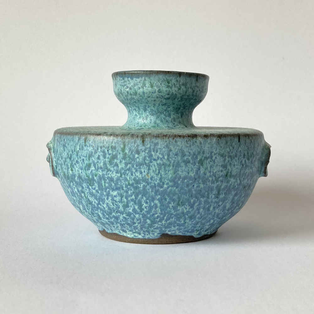 Gerda KÖRTING (* 1911, † 2000) - Blue Vase with Emblem - Studio Pottery - Image 5