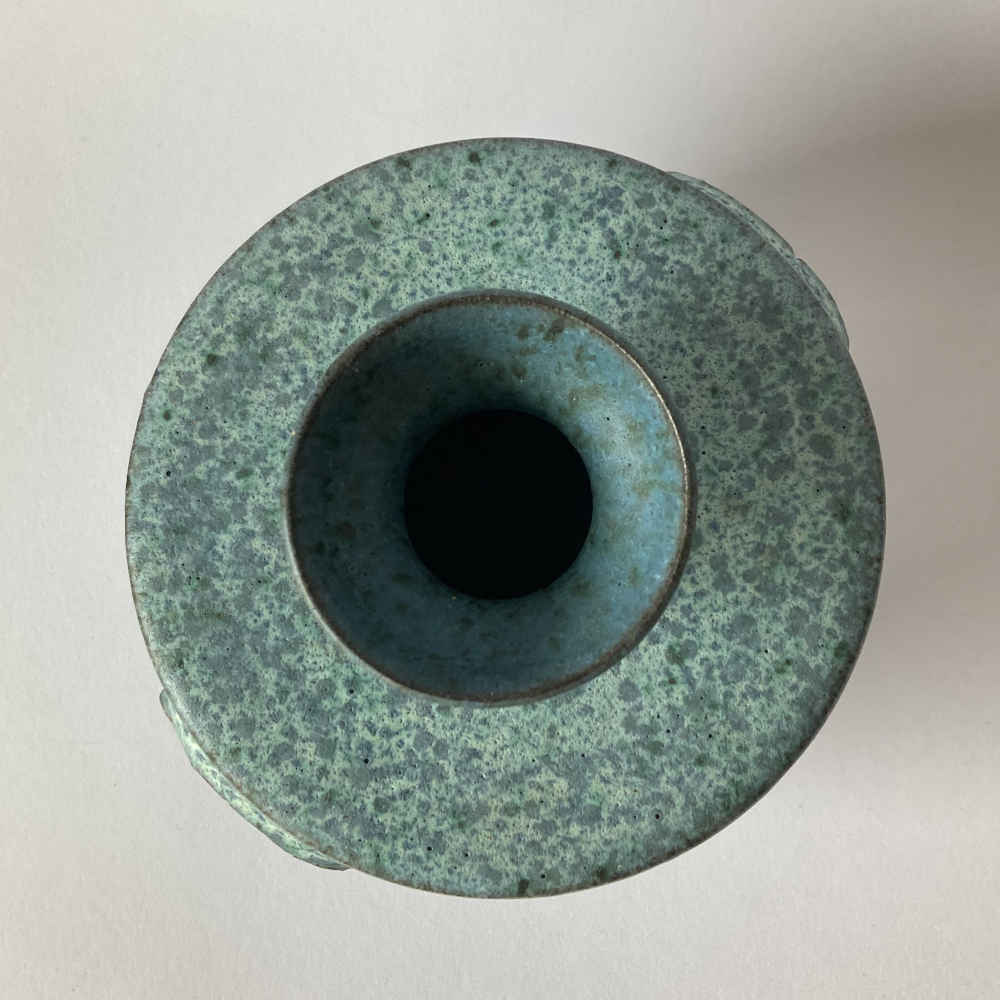 Gerda KÖRTING (* 1911, † 2000) - Blue Vase with Emblem - Studio Pottery - Image 6