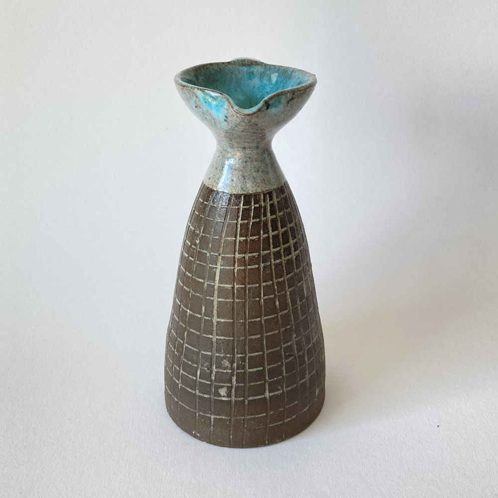Gerda KÖRTING (* 1911, † 2000) - Jug with turquoise - GDR pottery - Image 6
