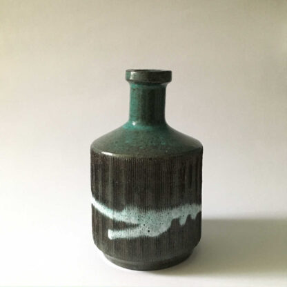 Gerhard DÖLZ (* 1926, † 2007) - Vase vert structuré - poterie d'atelier