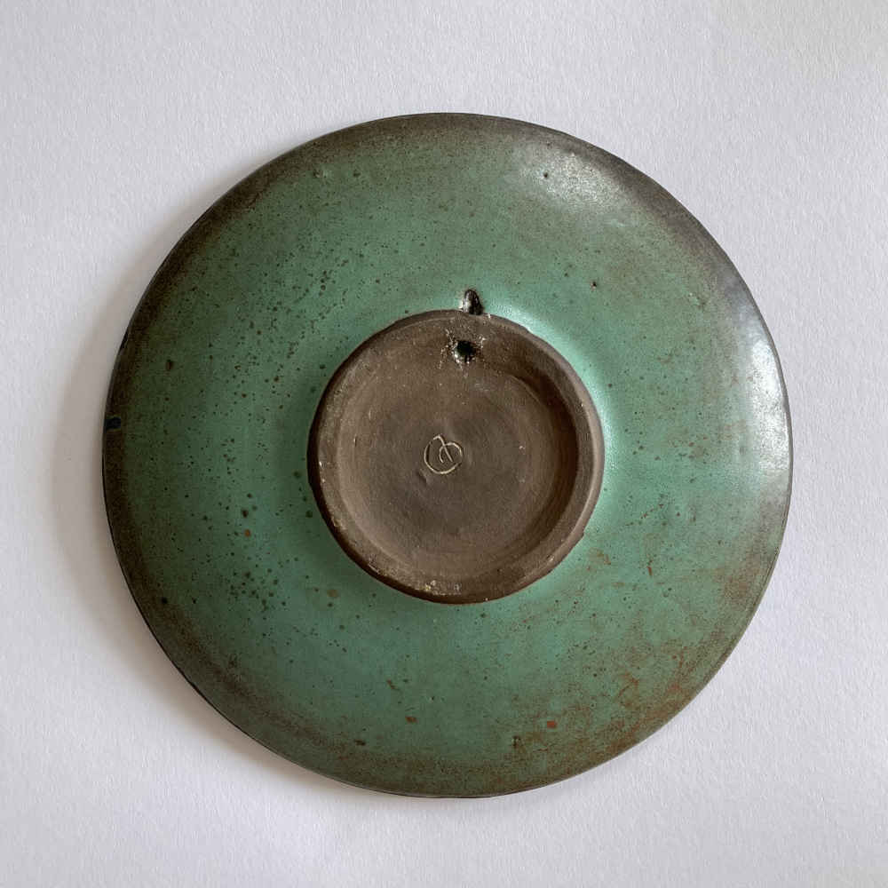 Mark / signature from the studio ceramics wall plate with butterfly by Gerhard Dölz - Studio Pottery